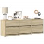 Mueble de TV LED madera de ingeniería roble Sonoma 140x34x50 cm de , Muebles TV - Ref: Foro24-3307921, Precio: 153,56 €