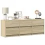 Mueble de TV LED madera de ingeniería roble Sonoma 140x34x50 cm by , TV Furniture - Ref: Foro24-3307921, Price: 145,91 €, Dis...