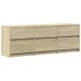 Mueble de TV LED madera de ingeniería roble Sonoma 140x34x50 cm by , TV Furniture - Ref: Foro24-3307921, Price: 145,91 €, Dis...