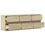 Mueble de TV LED madera de ingeniería roble Sonoma 140x34x50 cm by , TV Furniture - Ref: Foro24-3307921, Price: 145,91 €, Dis...
