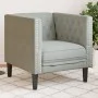 Sillón Chesterfield de terciopelo gris claro by , Sofas - Ref: Foro24-372673, Price: 133,50 €, Discount: %