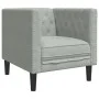 Sillón Chesterfield de terciopelo gris claro by , Sofas - Ref: Foro24-372673, Price: 133,50 €, Discount: %