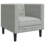 Sillón Chesterfield de terciopelo gris claro by , Sofas - Ref: Foro24-372673, Price: 134,39 €, Discount: %