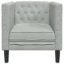 Sillón Chesterfield de terciopelo gris claro by , Sofas - Ref: Foro24-372673, Price: 133,50 €, Discount: %