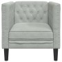 Sillón Chesterfield de terciopelo gris claro by , Sofas - Ref: Foro24-372673, Price: 134,39 €, Discount: %