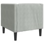 Sillón Chesterfield de terciopelo gris claro by , Sofas - Ref: Foro24-372673, Price: 134,39 €, Discount: %
