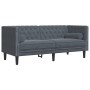 Zweiplätziges Chesterfield-Sofa mit dunkelgrauen Samtkissen. von , Sofas - Ref: Foro24-372684, Preis: 239,05 €, Rabatt: %