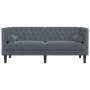 Zweiplätziges Chesterfield-Sofa mit dunkelgrauen Samtkissen. von , Sofas - Ref: Foro24-372684, Preis: 313,26 €, Rabatt: %