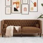 Zweiplätziges Chesterfield-Sofa aus braunem synthetischem Wildleder. von , Sofas - Ref: Foro24-372692, Preis: 333,71 €, Rabat...