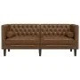 Zweiplätziges Chesterfield-Sofa aus braunem synthetischem Wildleder. von , Sofas - Ref: Foro24-372692, Preis: 333,71 €, Rabat...