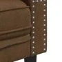 Sofá Chesterfield de 2 plazas piel de ante sintético marrón by , Sofas - Ref: Foro24-372692, Price: 333,71 €, Discount: %