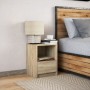 Mesita de noche con luces LED madera de ingeniería roble Sonoma by , Nightstands - Ref: Foro24-852023, Price: 38,53 €, Discou...