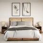 Mesita de noche luces LED 2 uds madera ingeniería roble ahumado by , Nightstands - Ref: Foro24-852028, Price: 68,85 €, Discou...