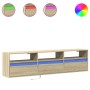 Wand-TV-Möbel mit LED-Eiche Sonoma 180x31x45 cm von , TV-Möbel - Ref: Foro24-3307942, Preis: 154,09 €, Rabatt: %