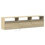 Wand-TV-Möbel mit LED-Eiche Sonoma 180x31x45 cm von , TV-Möbel - Ref: Foro24-3307942, Preis: 154,09 €, Rabatt: %