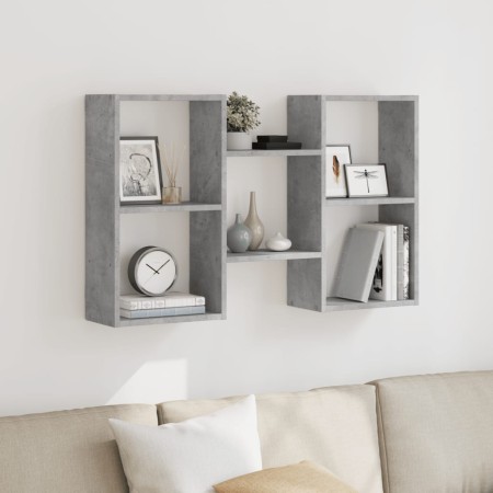Wandregal aus grauem Beton-Holz-Ingenieurwesen 96x18x60 cm von , Regale und Regale - Ref: Foro24-853230, Preis: 42,79 €, Raba...