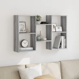 Wandregal aus grauer Sonoma-Ingenieurholz 96x18x60 cm von , Regale und Regale - Ref: Foro24-853232, Preis: 40,99 €, Rabatt: %