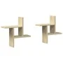 Estantes pared 2 uds madera ingeniería roble Sonoma 38x12x38 cm de , Estantes y estanterías - Ref: Foro24-853247, Precio: 21,...