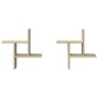 Estantes pared 2 uds madera ingeniería roble Sonoma 38x12x38 cm by , Shelves and shelves - Ref: Foro24-853247, Price: 21,82 €...