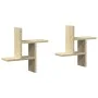 Estantes pared 2 uds madera ingeniería roble Sonoma 38x12x38 cm de , Estantes y estanterías - Ref: Foro24-853247, Precio: 21,...