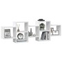 Wandregal aus weißem Ingenieurholz 129x18x42 cm von , Regale und Regale - Ref: Foro24-853218, Preis: 62,17 €, Rabatt: %