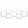 Estantería de pared madera de ingeniería blanca 129x18x42 cm by , Shelves and shelves - Ref: Foro24-853218, Price: 62,17 €, D...