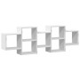 Estantería de pared madera de ingeniería blanca 129x18x42 cm by , Shelves and shelves - Ref: Foro24-853218, Price: 62,17 €, D...