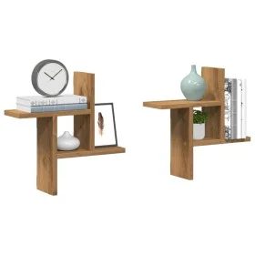 Estantes pared 2 uds madera ingeniería artisian 38x12x38 cm by , Shelves and shelves - Ref: Foro24-853253, Price: 22,60 €, Di...
