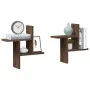 Estantes pared 2 uds madera ingeniería marrón roble 38x12x38 cm by , Shelves and shelves - Ref: Foro24-853251, Price: 23,97 €...