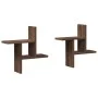 Estantes pared 2 uds madera ingeniería marrón roble 38x12x38 cm by , Shelves and shelves - Ref: Foro24-853251, Price: 23,97 €...