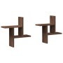 Estantes pared 2 uds madera ingeniería marrón roble 38x12x38 cm by , Shelves and shelves - Ref: Foro24-853251, Price: 24,42 €...