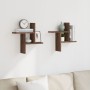 Estantes pared 2 uds madera ingeniería marrón roble 38x12x38 cm by , Shelves and shelves - Ref: Foro24-853251, Price: 24,42 €...