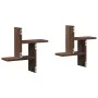 Estantes pared 2 uds madera ingeniería marrón roble 38x12x38 cm by , Shelves and shelves - Ref: Foro24-853251, Price: 23,97 €...