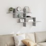 Estante pared madera ingeniería gris hormigón 124,5x18x60,5 cm by , Shelves and shelves - Ref: Foro24-853266, Price: 33,95 €,...