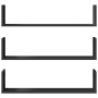 Wandregale 3 Stück aus schwarzem Ingenieurholz 80x18x18 cm von , Regale und Regale - Ref: Foro24-853291, Preis: 36,42 €, Raba...