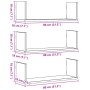 Wandregale 3 Stück aus schwarzem Ingenieurholz 80x18x18 cm von , Regale und Regale - Ref: Foro24-853291, Preis: 36,42 €, Raba...