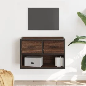 TV-Möbel aus Ingenieurholz und Metall in Eichenbraun, 60x31x39,5 cm. von , TV-Möbel - Ref: Foro24-848913, Preis: 42,93 €, Rab...