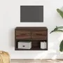 Mueble TV madera ingeniería y metal marrón roble 60x31x39,5 cm de , Muebles TV - Ref: Foro24-848913, Precio: 42,93 €, Descuen...