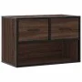TV-Möbel aus Ingenieurholz und Metall in Eichenbraun, 60x31x39,5 cm. von , TV-Möbel - Ref: Foro24-848913, Preis: 42,93 €, Rab...