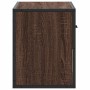 TV-Möbel aus Ingenieurholz und Metall in Eichenbraun, 60x31x39,5 cm. von , TV-Möbel - Ref: Foro24-848913, Preis: 52,86 €, Rab...