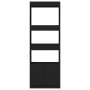 Aparador alto madera de ingeniería negro 63x33x180 cm by , Bookcases and shelves - Ref: Foro24-3309601, Price: 93,42 €, Disco...