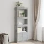 Aparador alto madera de ingeniería gris hormigón 63x33x180 cm de , Librerías y estanterías - Ref: Foro24-3309603, Precio: 89,...