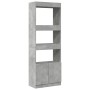 Aparador alto madera de ingeniería gris hormigón 63x33x180 cm by , Bookcases and shelves - Ref: Foro24-3309603, Price: 90,83 ...