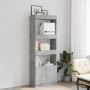 Aparador alto madera de ingeniería gris hormigón 63x33x180 cm by , Bookcases and shelves - Ref: Foro24-3309603, Price: 90,83 ...