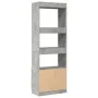 Aparador alto madera de ingeniería gris hormigón 63x33x180 cm de , Librerías y estanterías - Ref: Foro24-3309603, Precio: 89,...