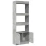 Aparador alto madera de ingeniería gris hormigón 63x33x180 cm de , Librerías y estanterías - Ref: Foro24-3309603, Precio: 89,...