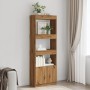 Handgefertigter hoher Schrank aus Eichen-Ingenieurholz, 63x33x180 cm. von , Bücherregale und Regale - Ref: Foro24-3309608, Pr...