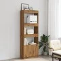 Aparador alto madera de ingeniería roble artesanal 63x33x180 cm de , Librerías y estanterías - Ref: Foro24-3309608, Precio: 1...