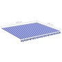 Ersatztuch für blaue und weiße Markise 4x3,5 m von vidaXL, Markisen - Ref: Foro24-311918, Preis: 54,61 €, Rabatt: %