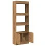 Aparador alto madera de ingeniería roble artesanal 63x33x180 cm de , Librerías y estanterías - Ref: Foro24-3309608, Precio: 1...